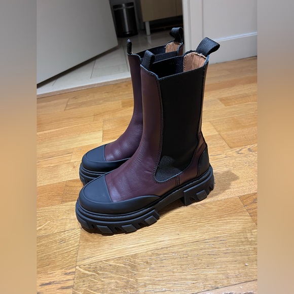 Ganni Oxblood boots - Picture 3 of 5